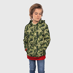 Толстовка-худи детская Star camouflage, цвет: 3D-красный — фото 2