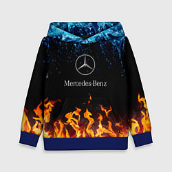 Толстовка-худи детская Mercedes-Benz: Вода и Огонь, цвет: 3D-синий