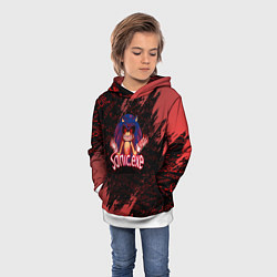 Толстовка-худи детская Sonic Exe Супер, супер, цвет: 3D-белый — фото 2