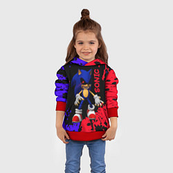 Толстовка-худи детская Соник екзе Sonic exe, цвет: 3D-красный — фото 2