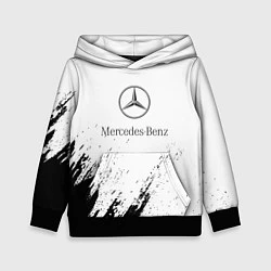 Толстовка-худи детская Mercedes-Benz - White texture, цвет: 3D-черный