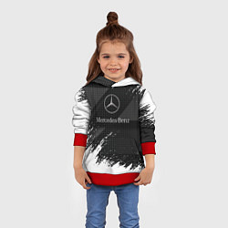 Толстовка-худи детская Mercedes-Benz - Темный, цвет: 3D-красный — фото 2