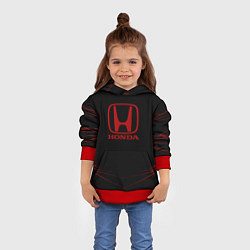 Толстовка-худи детская Honda - Тонкие линии, цвет: 3D-красный — фото 2