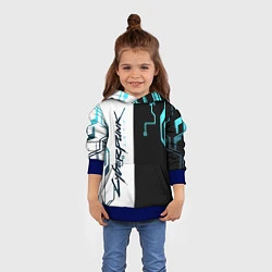 Толстовка-худи детская Cyberpunk 2077 Game, цвет: 3D-синий — фото 2