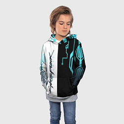 Толстовка-худи детская Cyberpunk 2077 Game, цвет: 3D-меланж — фото 2