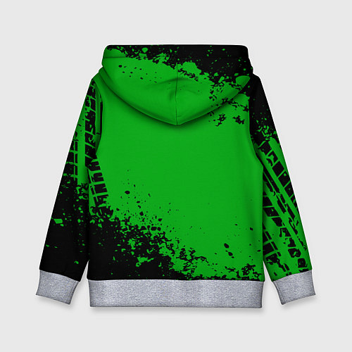 Детская толстовка Skoda следы от шин / 3D-Меланж – фото 2