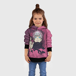 Толстовка-худи детская Gojo art, цвет: 3D-черный — фото 2