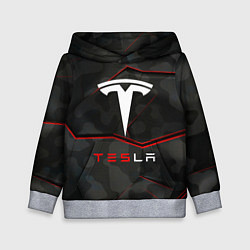 Толстовка-худи детская Tesla Sport Logo, цвет: 3D-меланж