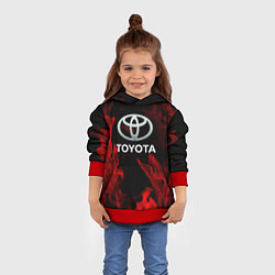 Толстовка-худи детская Toyota Red Fire, цвет: 3D-красный — фото 2