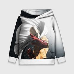Толстовка-худи детская One Punch Man - Сайтама, цвет: 3D-белый