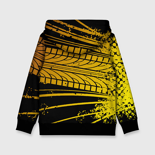 Детская толстовка Lamborghini - Следы от шин / 3D-Черный – фото 2