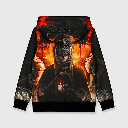 Детская толстовка FIRE KEEPER Dark SOULS III Дарк соулс / 3D-Черный – фото 2