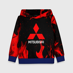 Толстовка-худи детская Mitsubishi Red Fire, цвет: 3D-синий