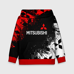 Толстовка-худи детская Mitsubishi Sport Pattern, цвет: 3D-красный