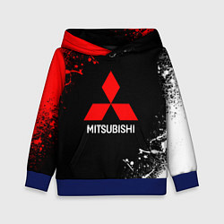 Толстовка-худи детская Mitsubishi брызги красок, цвет: 3D-синий