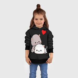 Толстовка-худи детская Котическая любовь Kitty Love, цвет: 3D-черный — фото 2