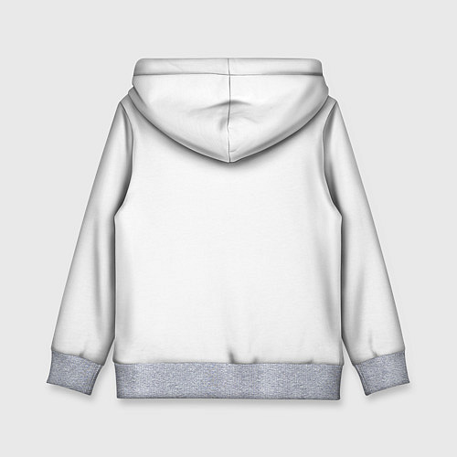 Детская толстовка Белый незаметный кот / 3D-Меланж – фото 2