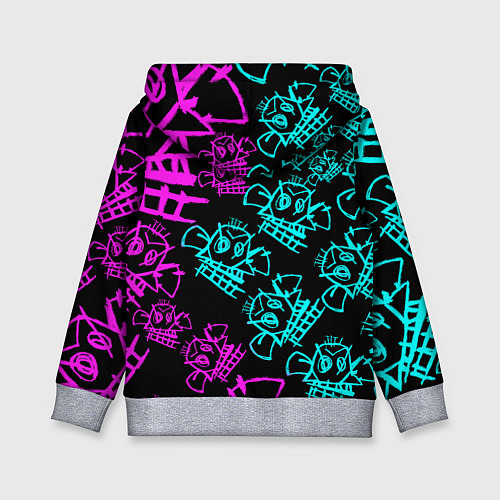 Детская толстовка JINX ДЖИНКС NEON PATTERN / 3D-Меланж – фото 2