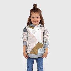 Толстовка-худи детская Палитра на холсте, цвет: 3D-меланж — фото 2