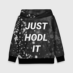 Толстовка-худи детская CRYPTO - JUST HODL IT Частицы, цвет: 3D-черный