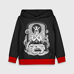 Толстовка-худи детская Король в жёлтом, цвет: 3D-красный