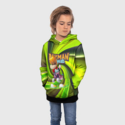 Толстовка-худи детская Уставший Rayman Legends, цвет: 3D-черный — фото 2