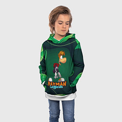 Толстовка-худи детская Rayman Legends Green, цвет: 3D-белый — фото 2