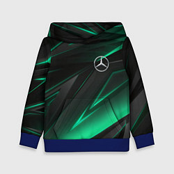 Толстовка-худи детская MERCEDES-BENZ AMG NEON STRIPES PETRONAS, цвет: 3D-синий