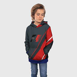 Толстовка-худи детская F1 Большое лого, цвет: 3D-синий — фото 2