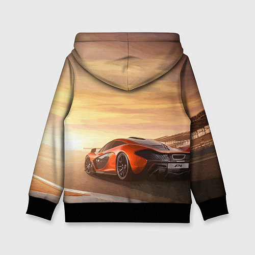 Детская толстовка McLaren - легендарная гоночная команда! / 3D-Черный – фото 2