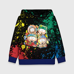 Толстовка-худи детская Мультфильм Южный парк персонажи South Park, цвет: 3D-синий