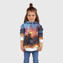 Толстовка-худи детская ELDEN RING БИТВА С ДРАКОНОМ, цвет: 3D-белый — фото 2