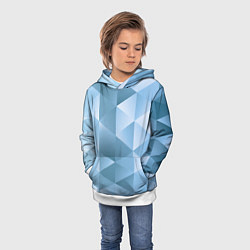 Толстовка-худи детская Треугольники 3D Frozzen 2022, цвет: 3D-белый — фото 2