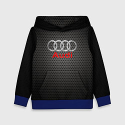 Толстовка-худи детская Audi карбон, цвет: 3D-синий
