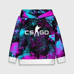 Толстовка-худи детская КС ГО НЕОН CS GO NEON, цвет: 3D-белый