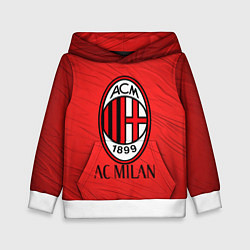 Толстовка-худи детская Ac milan милан, цвет: 3D-белый