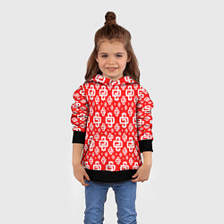 Толстовка-худи детская Red Pattern Dope Camo Dope Street Market Спина, цвет: 3D-черный — фото 2