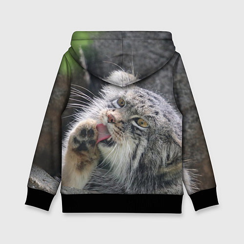 Детская толстовка Манул Лапка / 3D-Черный – фото 2