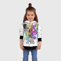 Толстовка-худи детская Череп забей, цвет: 3D-черный — фото 2