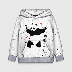 Толстовка-худи детская BANKSY БЭНКСИ панда, цвет: 3D-меланж