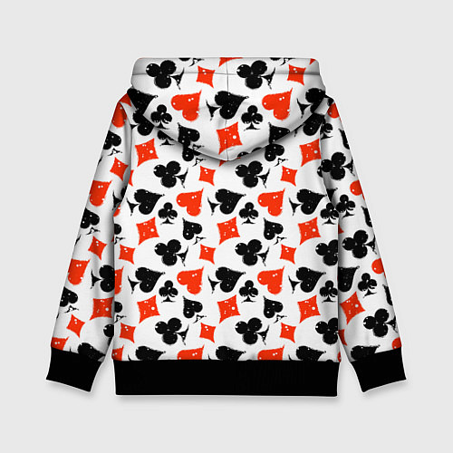 Детская толстовка Пика, Черва, Крестя, Бубна / 3D-Черный – фото 2