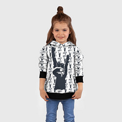 Толстовка-худи детская Рок-н-ролл жив, цвет: 3D-черный — фото 2