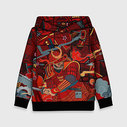 Толстовка-худи детская Инстинкт Самурая, цвет: 3D-черный