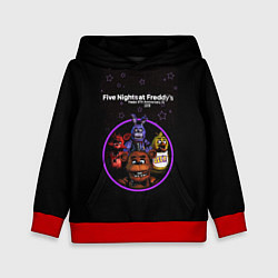 Толстовка-худи детская Five Nights at Freddys - персонажи из игры, цвет: 3D-красный