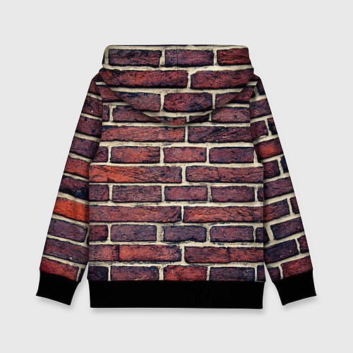 Детская толстовка Brick Wall / 3D-Черный – фото 2