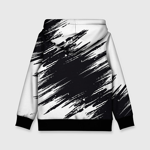 Детская толстовка БЕЛАЯ КРАСКА БРЫЗГИ / 3D-Черный – фото 2