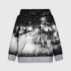Толстовка-худи детская Мрачный лес - туман, цвет: 3D-меланж