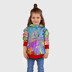 Толстовка-худи детская Abstract color pattern Summer 2022, цвет: 3D-красный — фото 2