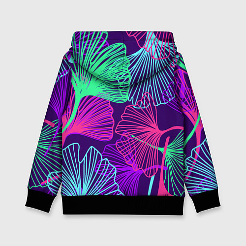 Детская толстовка Neon color pattern Fashion 2023 / 3D-Черный – фото 2