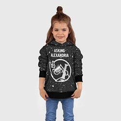 Толстовка-худи детская Asking Alexandria - КОТ - Краска, цвет: 3D-черный — фото 2